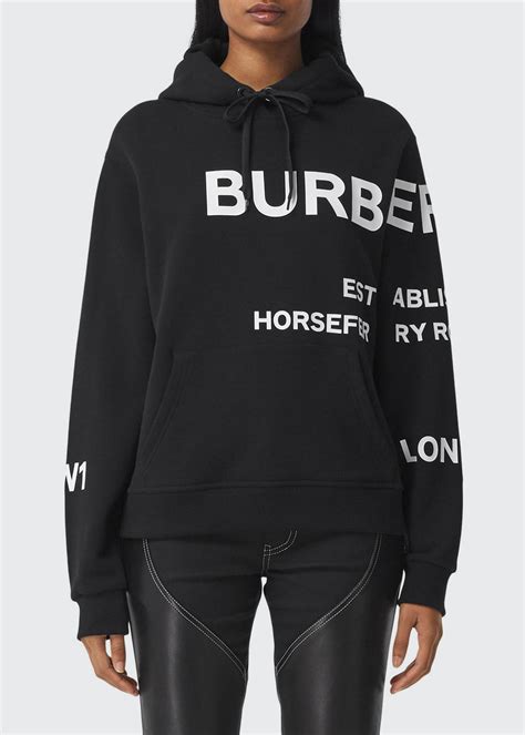 Burberry Horseferry Print Cotton Oversized Hoodie 